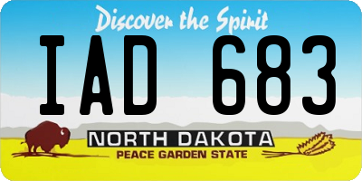 ND license plate IAD683