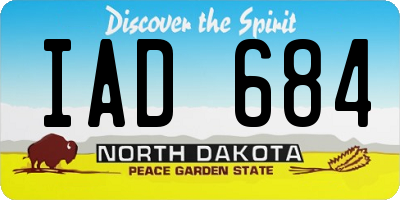 ND license plate IAD684