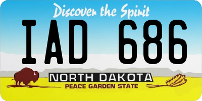 ND license plate IAD686