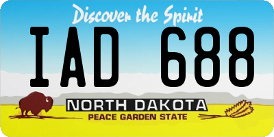 ND license plate IAD688