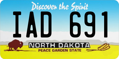 ND license plate IAD691