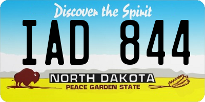 ND license plate IAD844