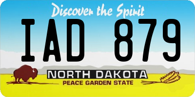 ND license plate IAD879