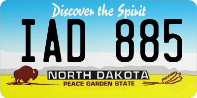 ND license plate IAD885