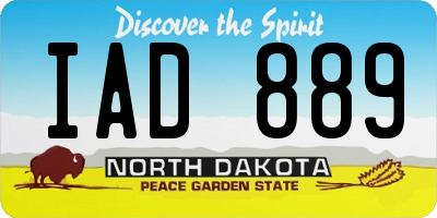 ND license plate IAD889
