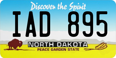 ND license plate IAD895