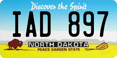ND license plate IAD897