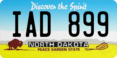 ND license plate IAD899