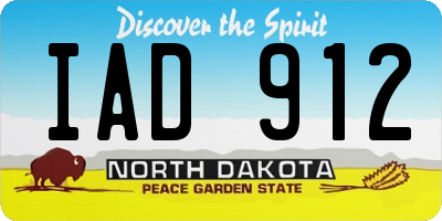 ND license plate IAD912