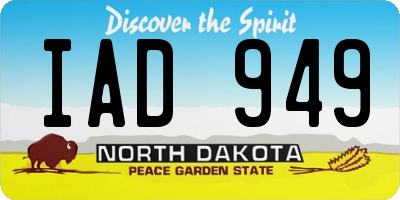 ND license plate IAD949