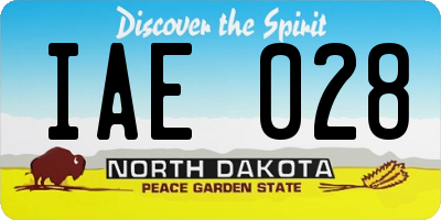 ND license plate IAE028