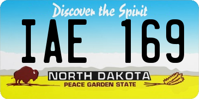 ND license plate IAE169