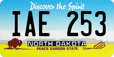 ND license plate IAE253