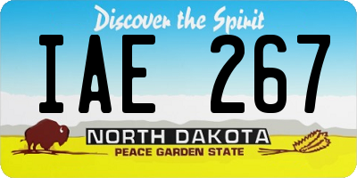 ND license plate IAE267