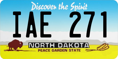 ND license plate IAE271