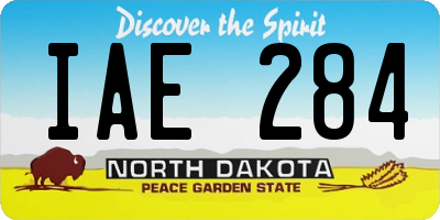 ND license plate IAE284