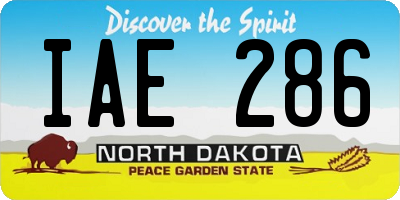 ND license plate IAE286