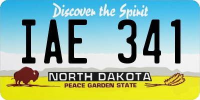 ND license plate IAE341