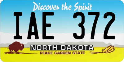 ND license plate IAE372