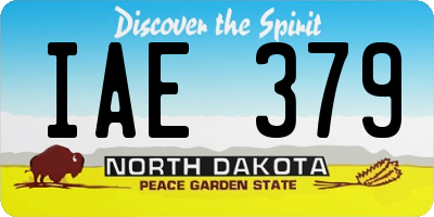 ND license plate IAE379