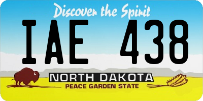 ND license plate IAE438