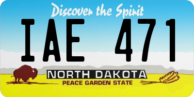 ND license plate IAE471