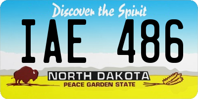 ND license plate IAE486