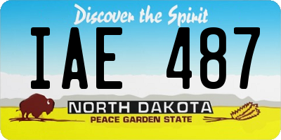 ND license plate IAE487