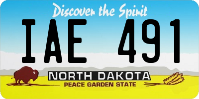 ND license plate IAE491