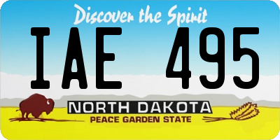 ND license plate IAE495