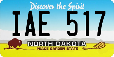 ND license plate IAE517