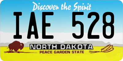 ND license plate IAE528