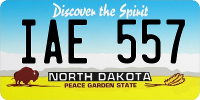 ND license plate IAE557
