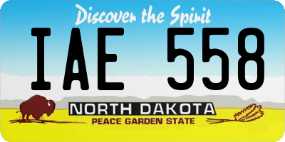 ND license plate IAE558