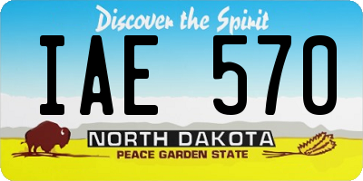 ND license plate IAE570