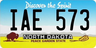 ND license plate IAE573