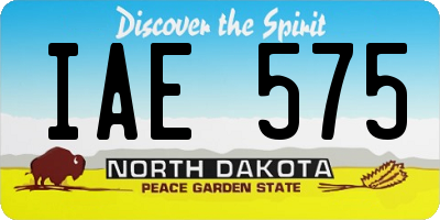 ND license plate IAE575