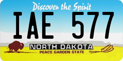 ND license plate IAE577