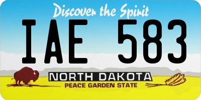 ND license plate IAE583