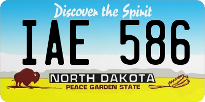 ND license plate IAE586