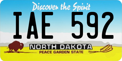 ND license plate IAE592