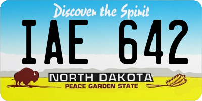 ND license plate IAE642