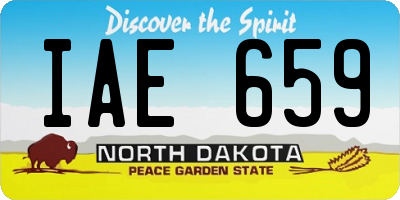 ND license plate IAE659
