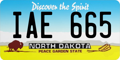ND license plate IAE665