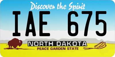 ND license plate IAE675
