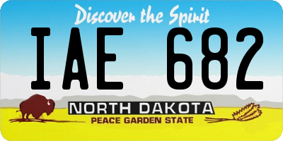 ND license plate IAE682