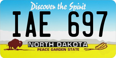 ND license plate IAE697