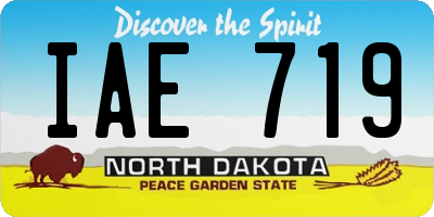 ND license plate IAE719