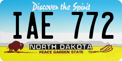 ND license plate IAE772
