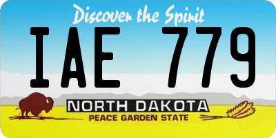 ND license plate IAE779